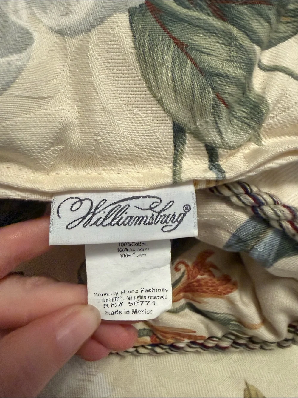 Reversible designer Waverly Floral Cream Botanical comforter and shams